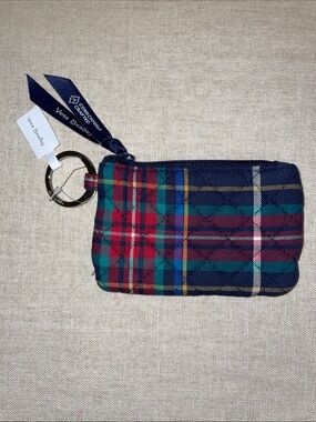 NWT Vera Bradley Zip ID Key Pouch - Tartan Plaid Pattern
